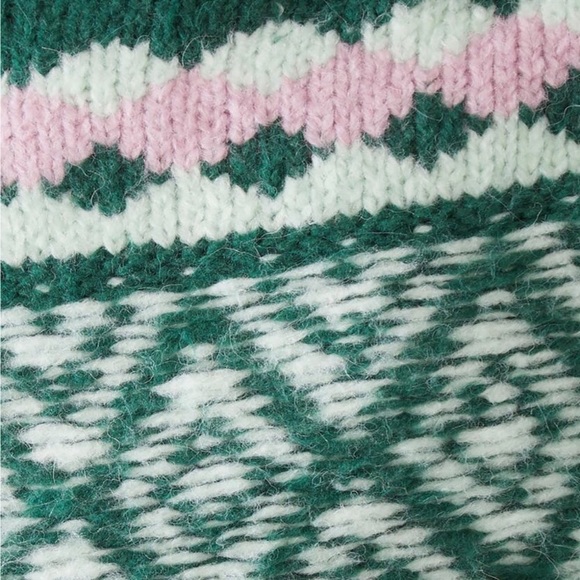 Free People Chunky Sweater In Spearmint Pine Combo New With Tags - Picture 6 of 11